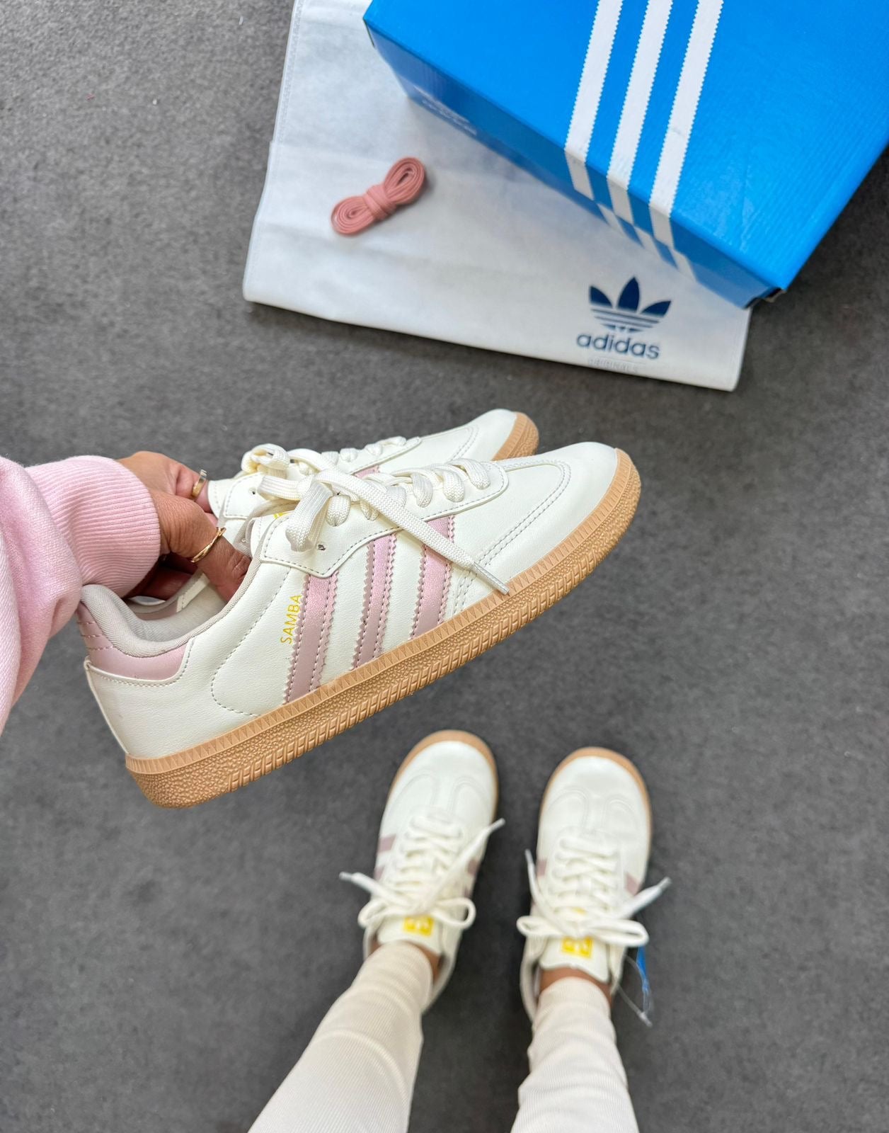 Samba Blanco y Rosa
