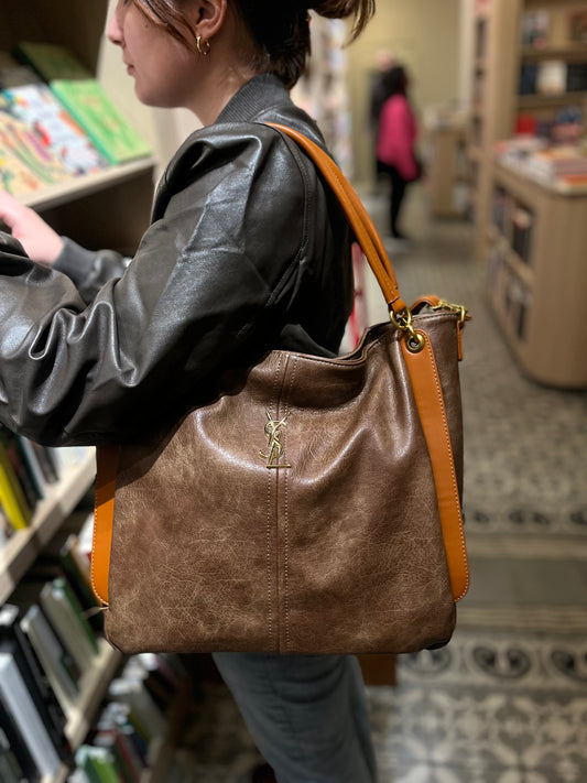 CARTERA YSL TOSTADO